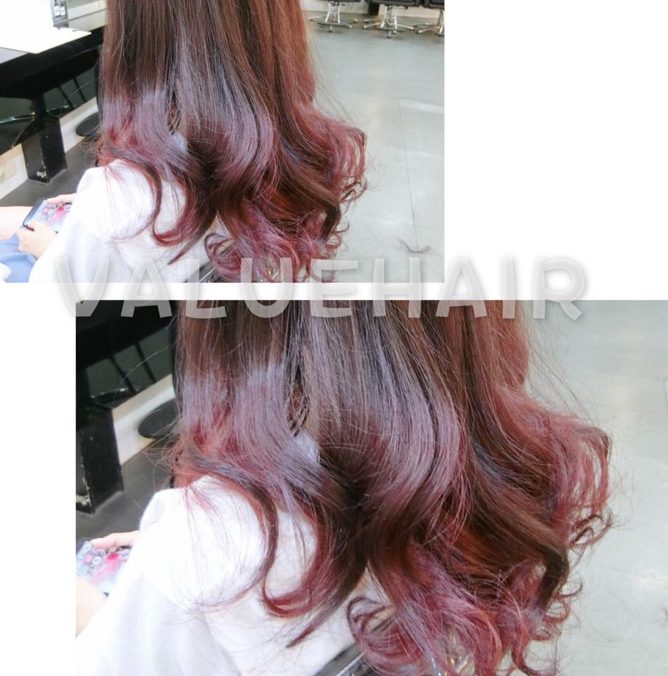 台中染髮推薦 莓果紅裙擺染 台中剪髮推薦 台中燙髮推薦 Value Hair明星造型沙龍